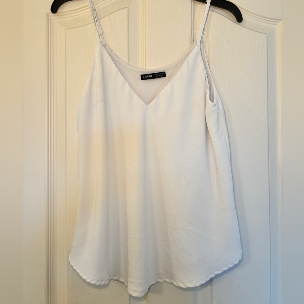 white flowy tank top